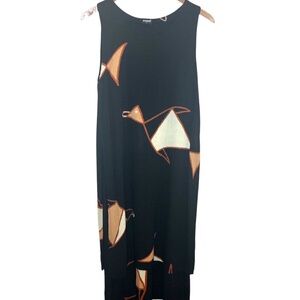 Animale By Jaques Ruc Rayon Layered Split Side Duck Dress M